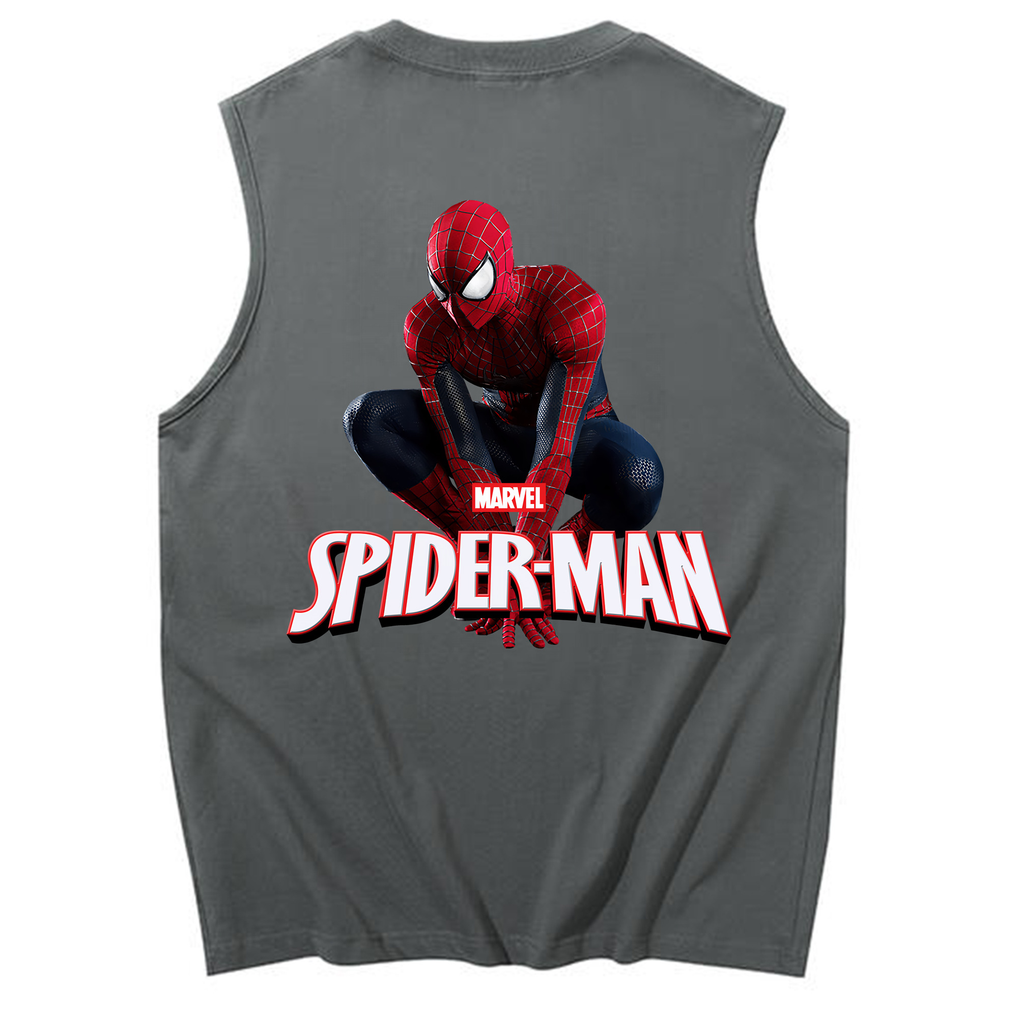 （画像用） Spider Man スパイダーマン コットン100％タンクトップ（背面プリント）